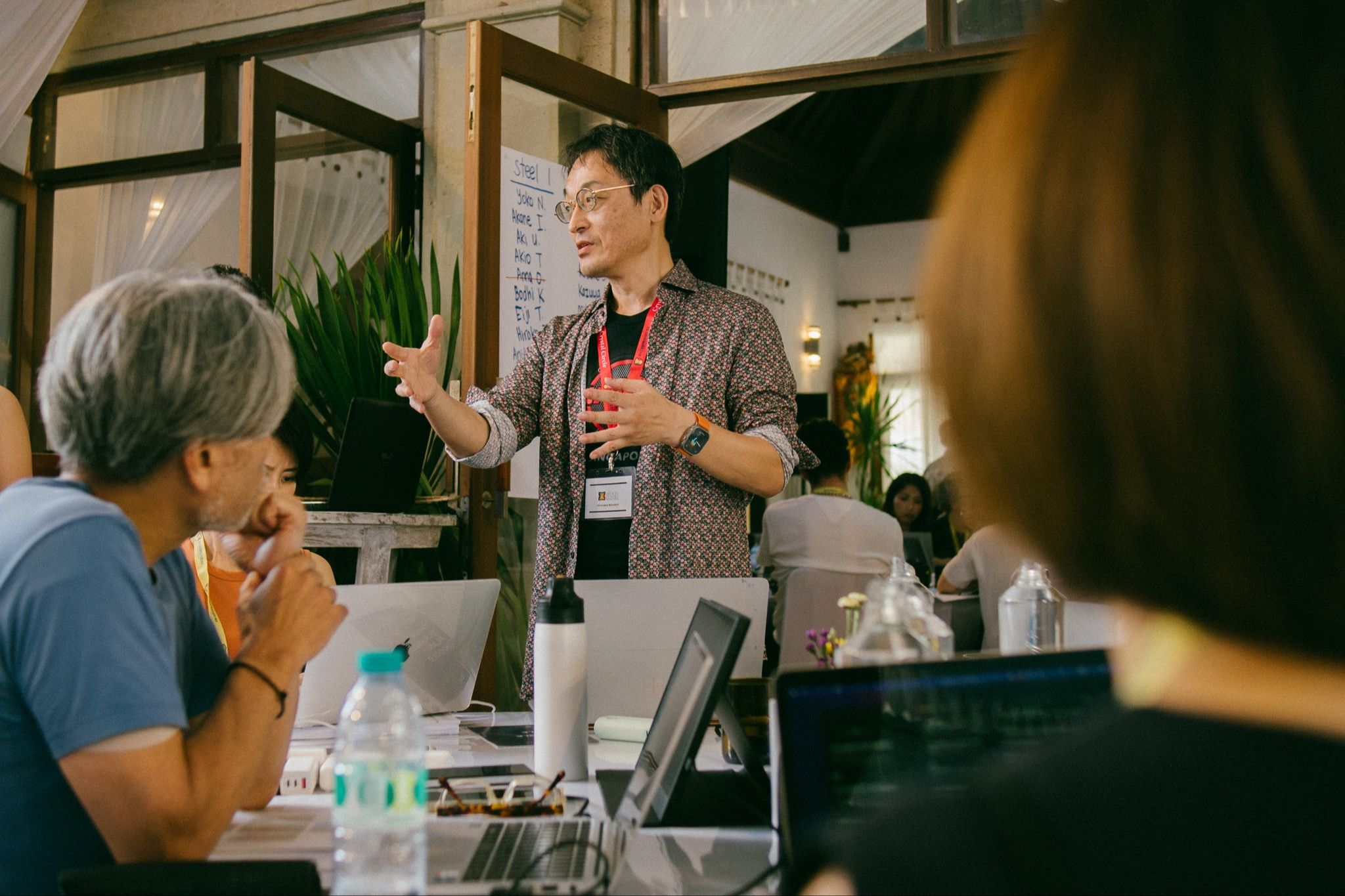 キャンプのワークショップ風景